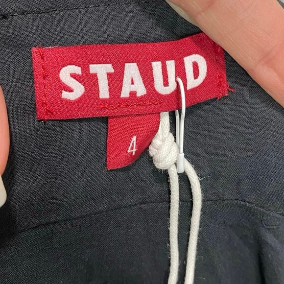 Staud Flowy Maxi Dress In Black 4 NWT - Picture 4 of 6